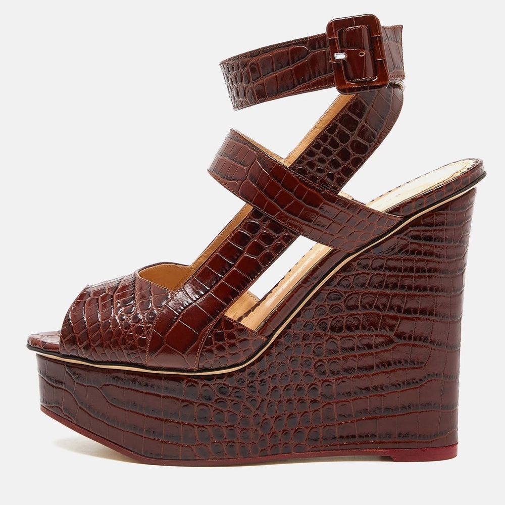 Charlotte Olympia Mercelle croc platforms